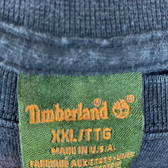 Timberland Gray Logo Print Long Sleeve Oversize Cropped Hoody Sweatshirt Top XXL - Picture 4 of 5